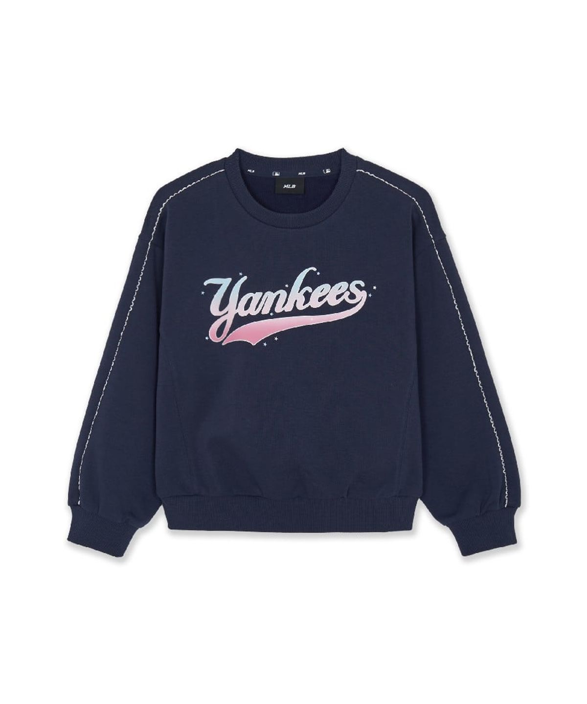 엠엘비 키즈(MLB KIDS) 스포티브 걸즈 맨투맨 NY (Navy)