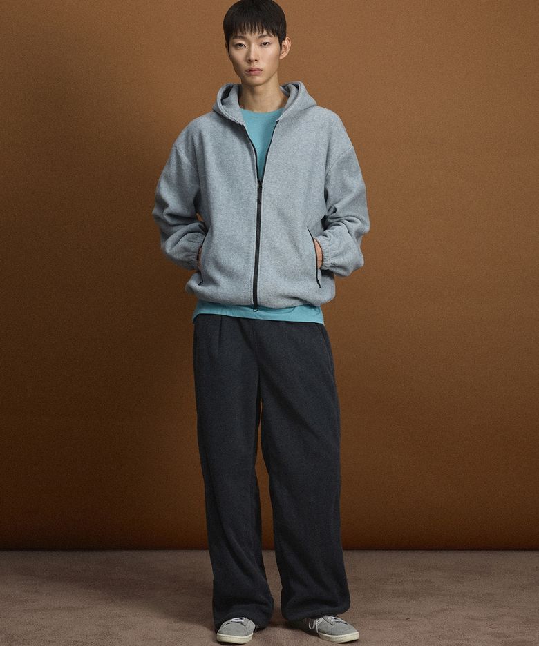 Fleece Wide-Leg Pants (Dark Grey) TNPA6F112CG