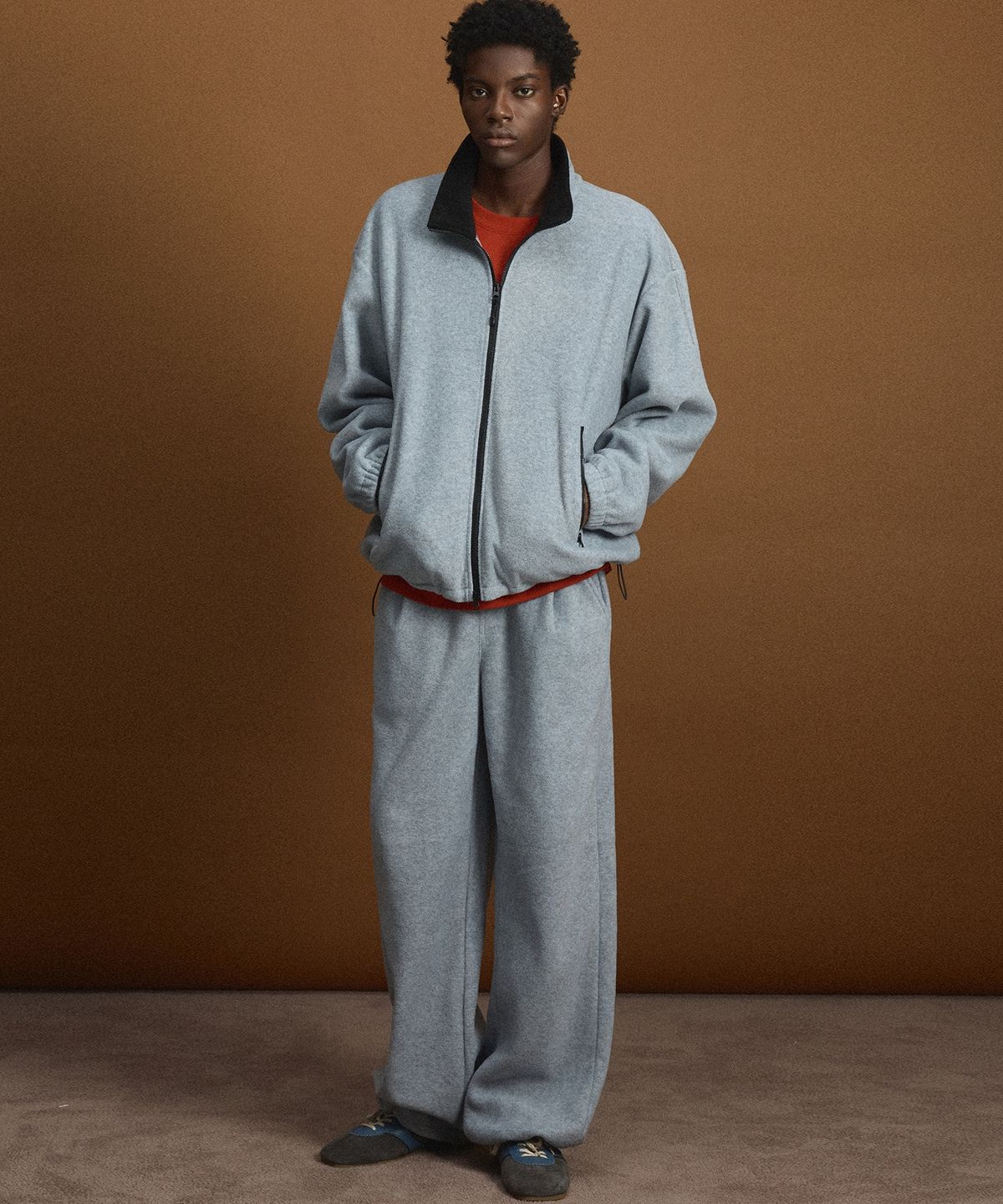 티엔지티(TNGT) Fleece Wide-Leg Pants (Light Grey) TNPA6F112G2