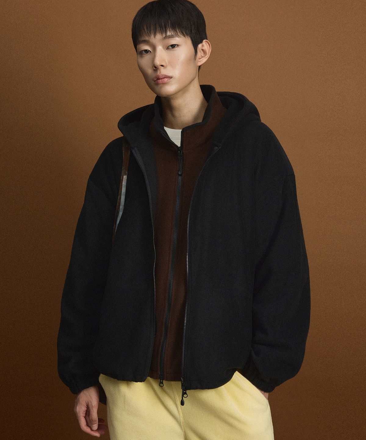티엔지티(TNGT) Oversized Fleece Hoodie Jumper (Black) TNJU6F111BK