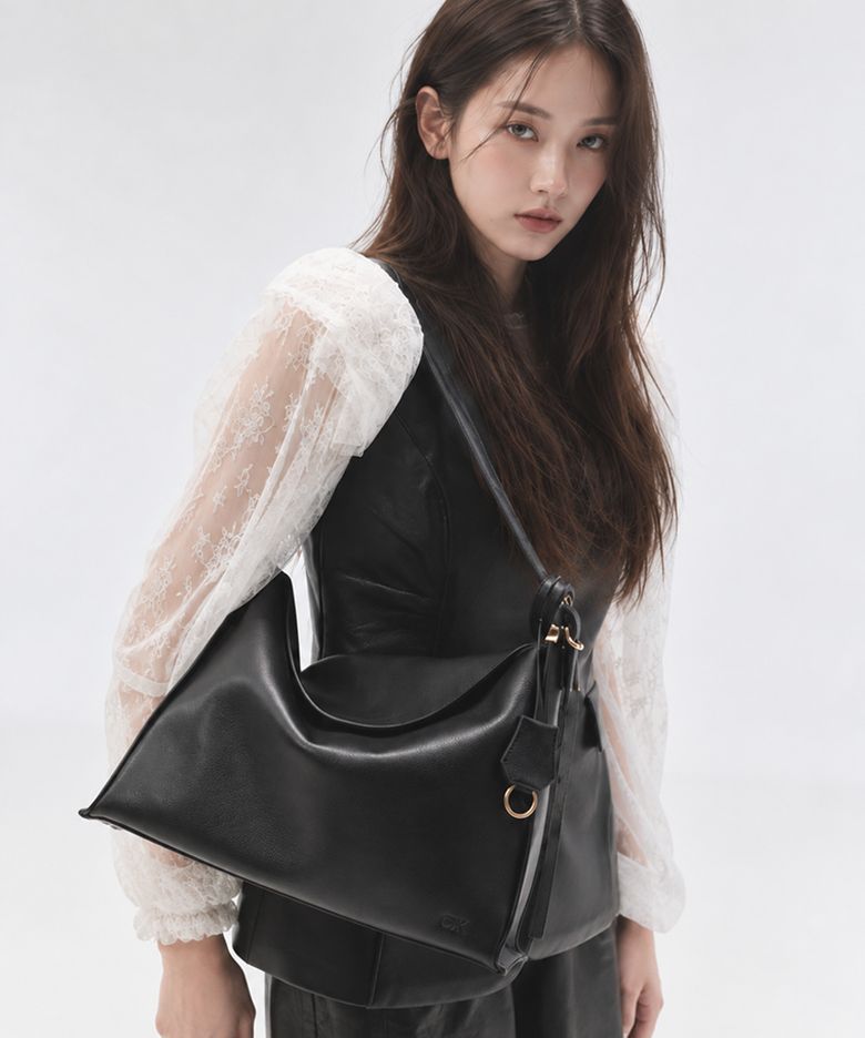 라지 레더 탑 플랩 호보백 SL2-40782922