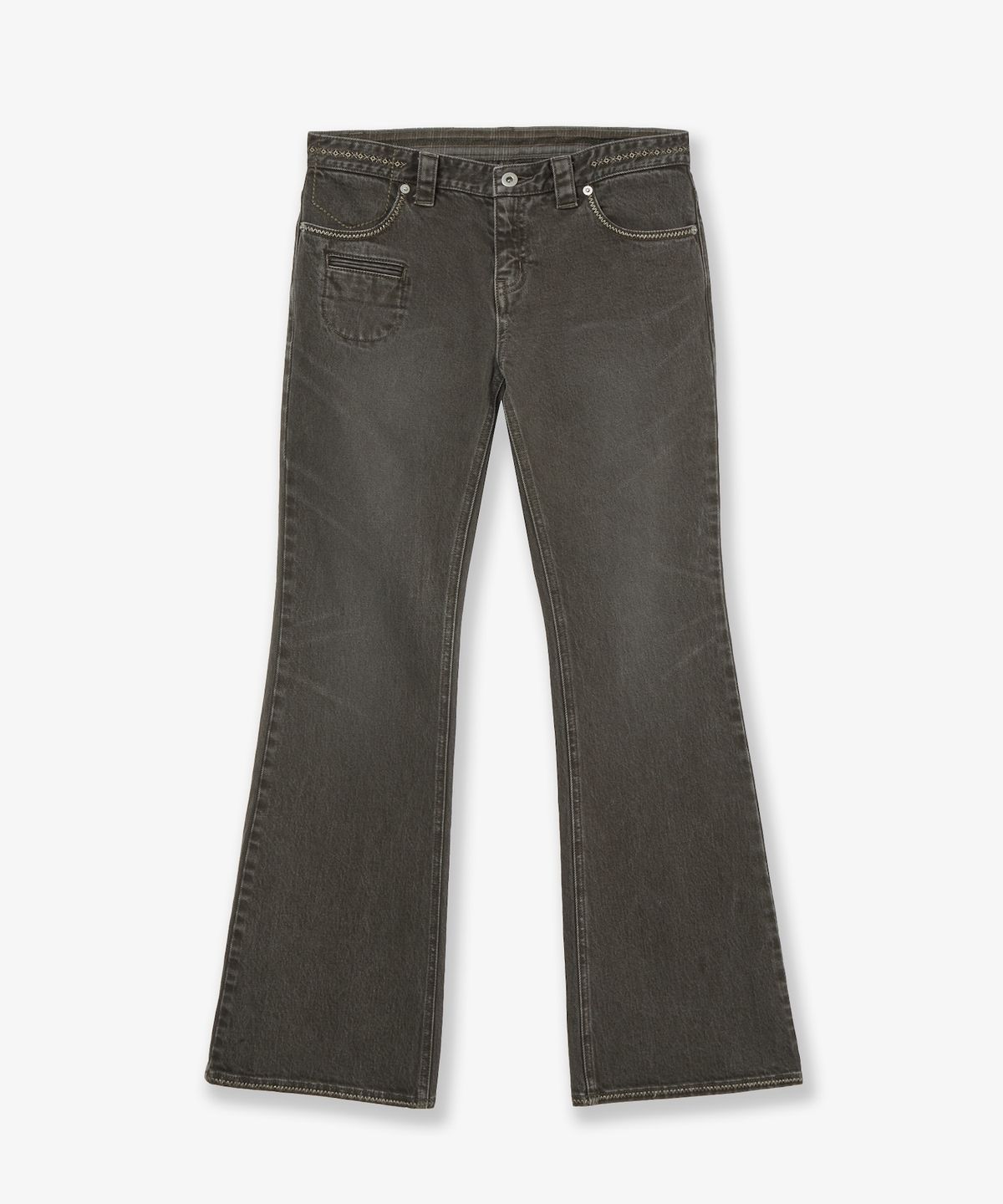 에이이에이이(AEAE) VINTAGE BOOTCUT DENIM PANTS [KHAKI]