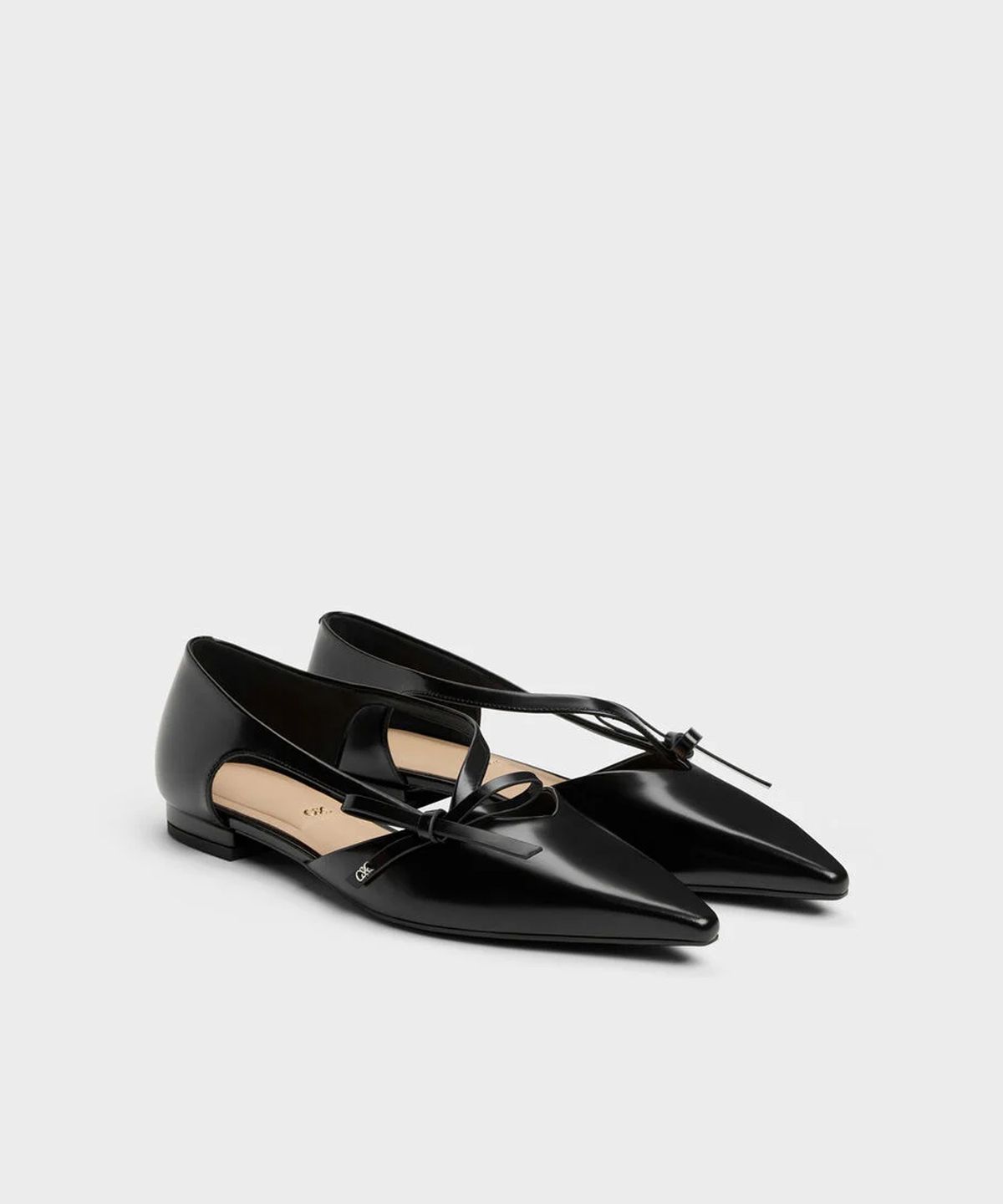 찰스앤키스(CHARLES & KEITH) 아나스타샤 레더 도르세이 플랫 2colors SL1-71720155
