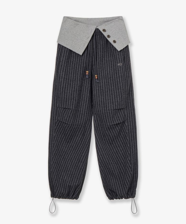 FOLDED EASY PANTS [CHARCOAL]