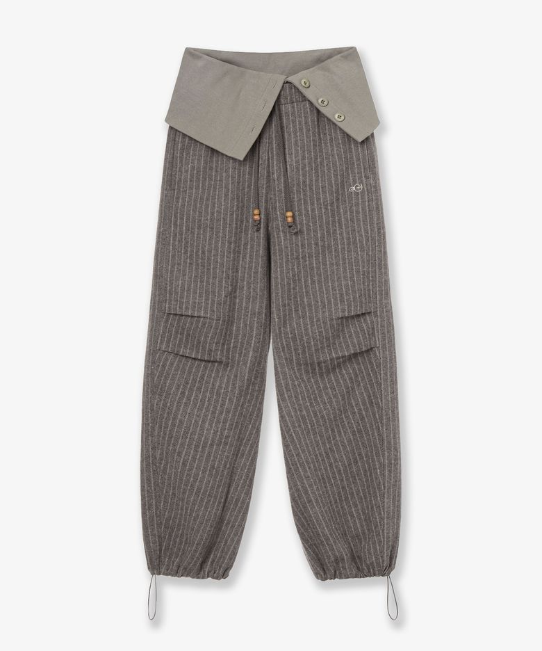 FOLDED EASY PANTS [BEIGE]
