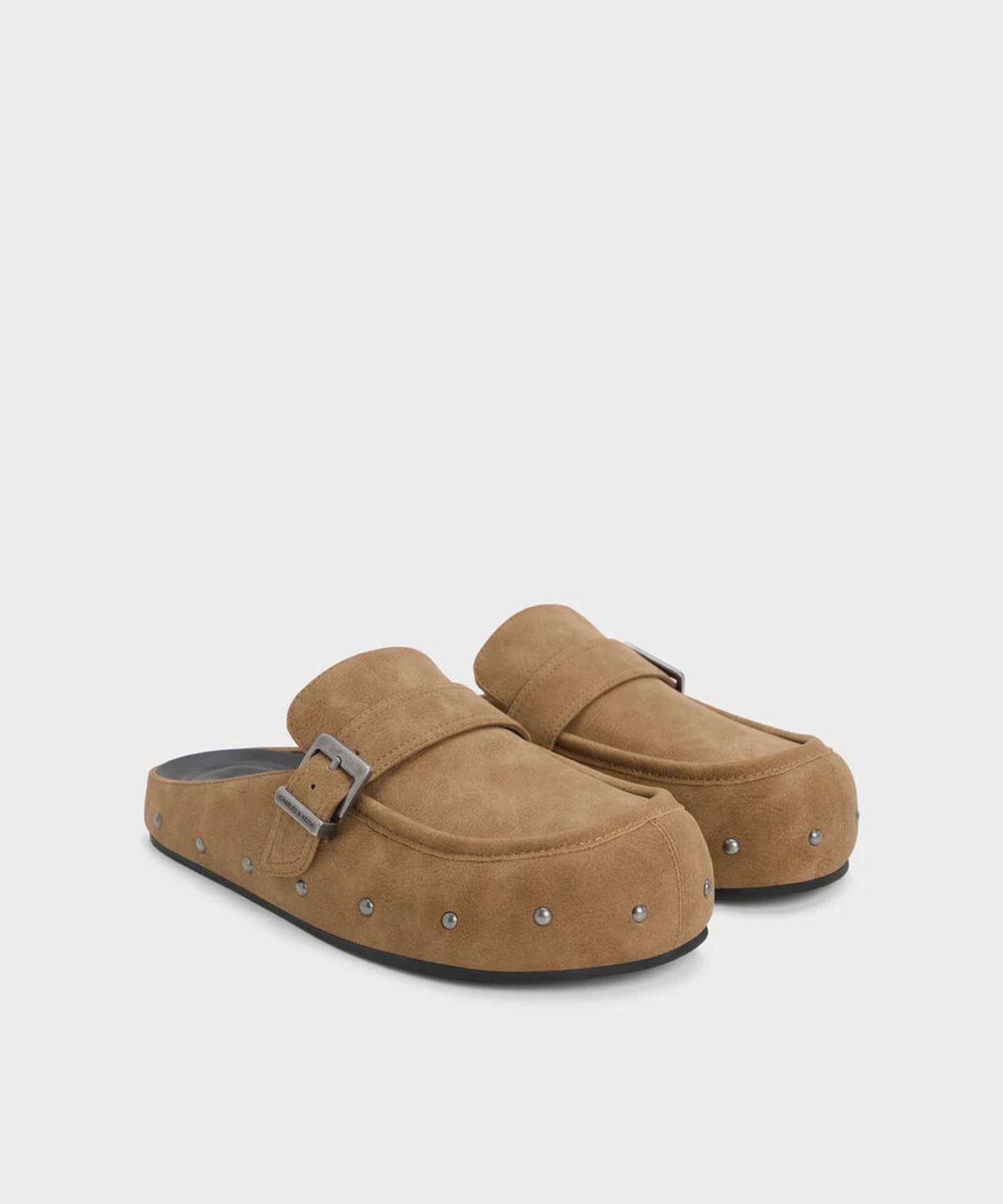 찰스앤키스(CHARLES & KEITH) 스터드 버클 플랫 뮬 2colors CK1-70381239
