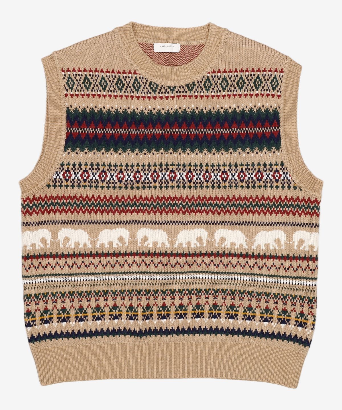 커스텀멜로우(CUSTOMELLOW) elephant pattern vest_CWWAW21701BEX L