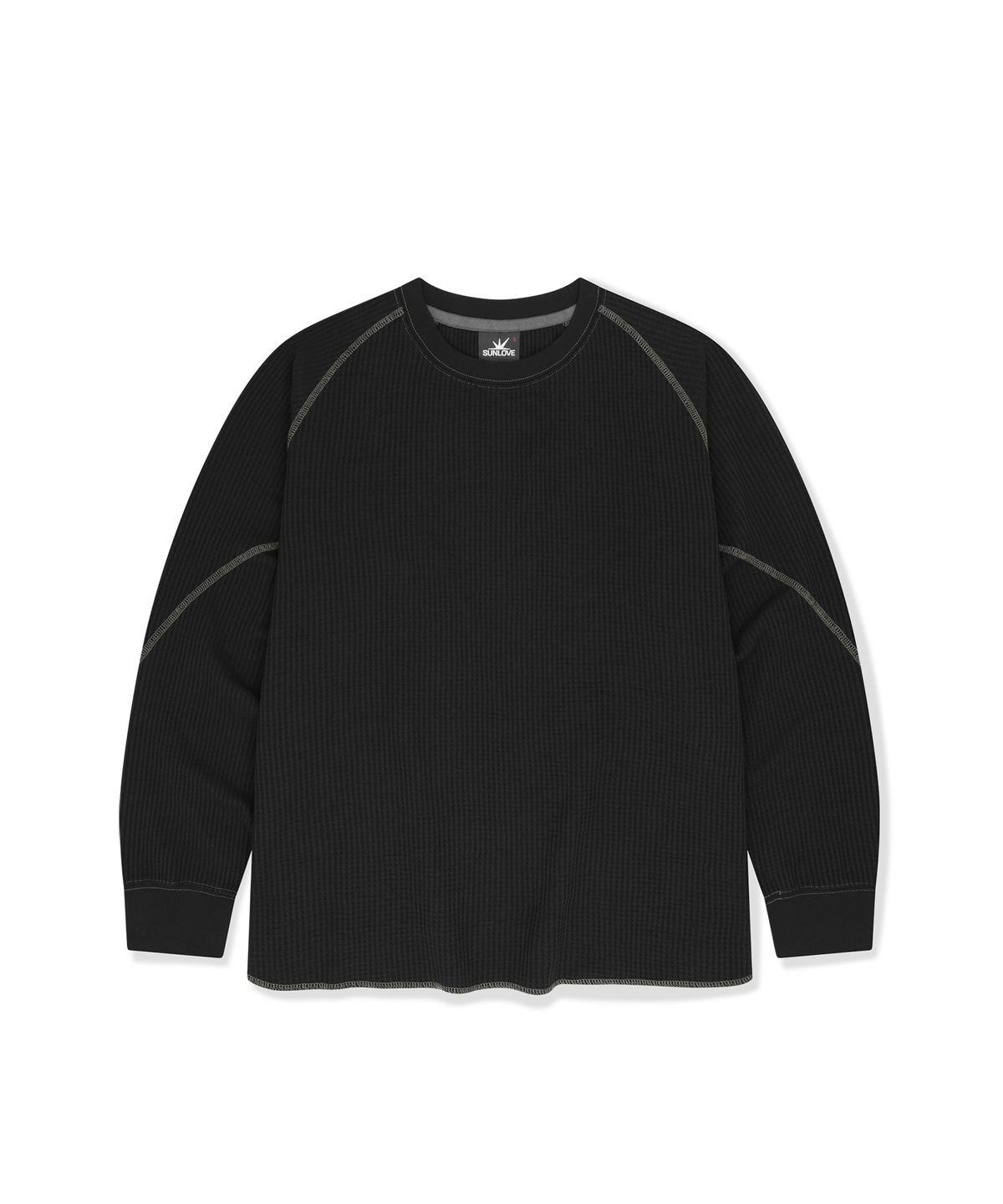 썬러브투어(SUNLOVETOUR) Aero Waffle LS Tee Black