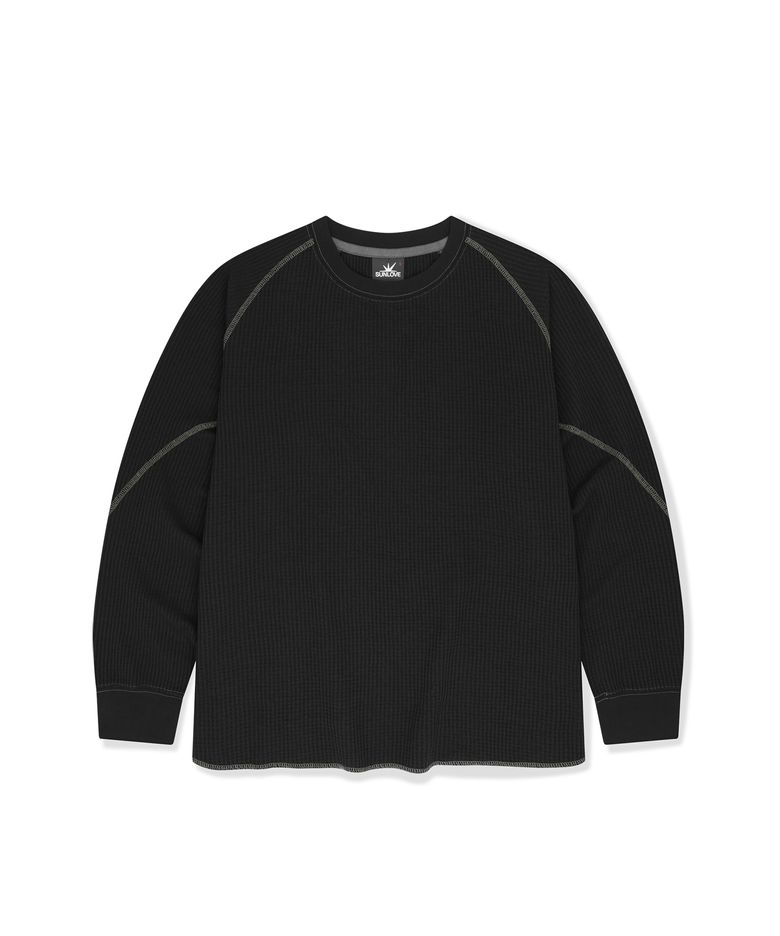Aero Waffle LS Tee Black