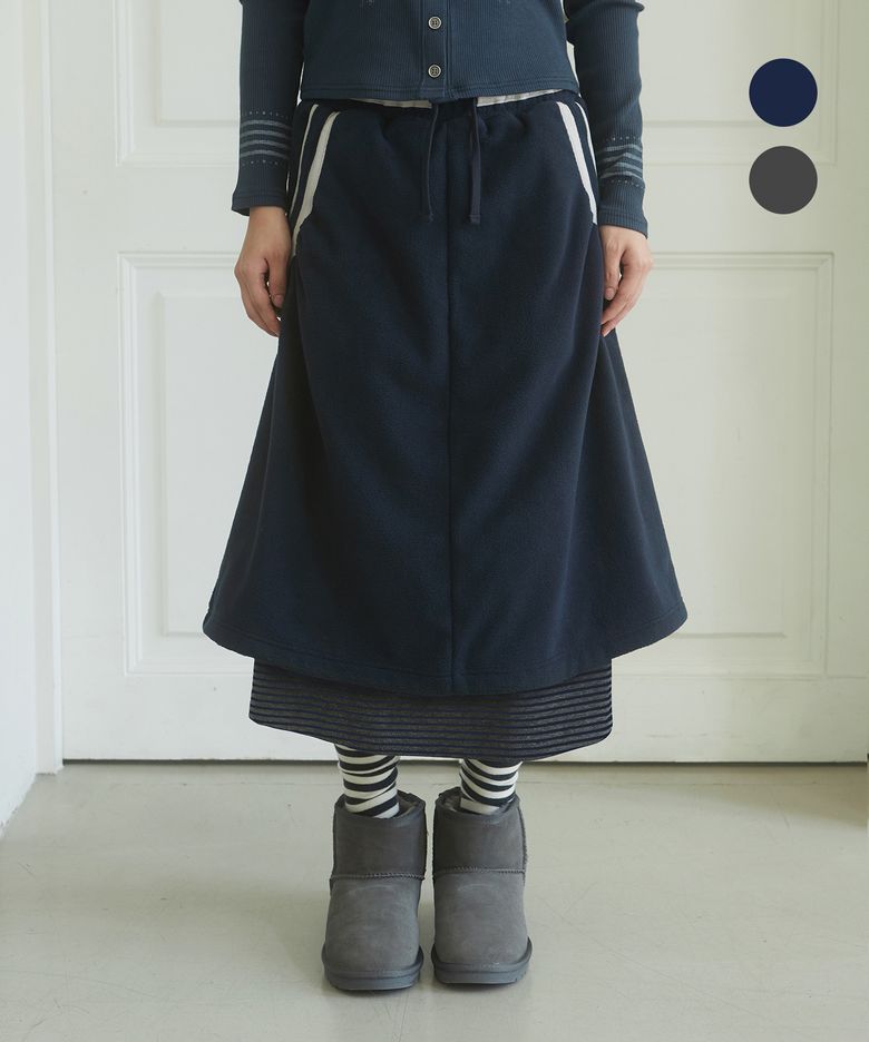 FLEECE BALLOON SKIRT [2COLOR]