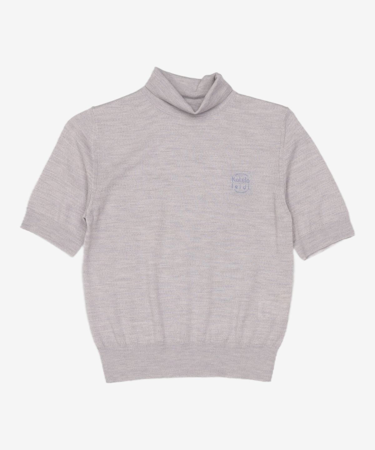 코텔로(KOTELO) Wool Simbol Point Highneck Halfsleeve Pullover  Blue Grey S