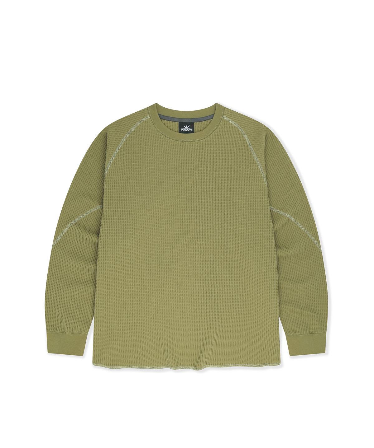 썬러브투어(SUNLOVETOUR) Aero Waffle LS Tee Light Olive