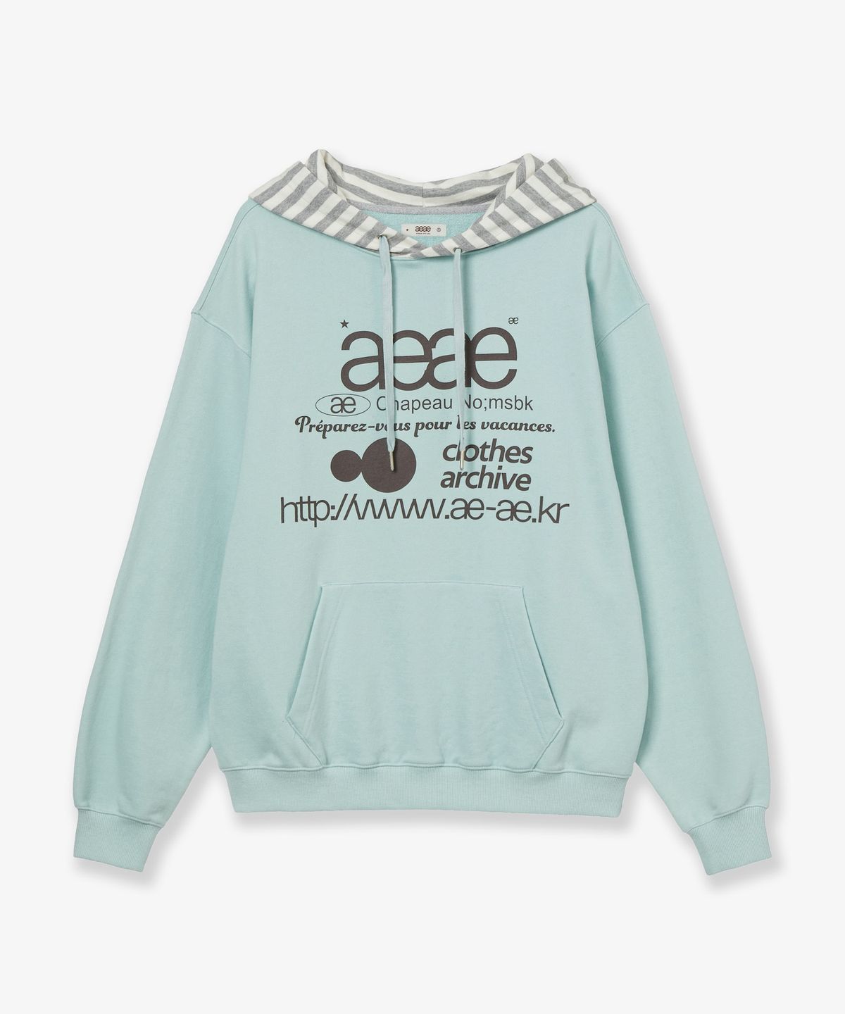 에이이에이이(AEAE) WEB LOGO LOOSED HOODIE [MINT]