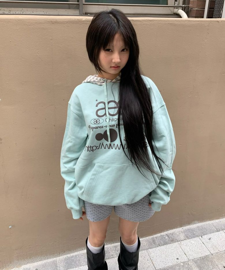 WEB LOGO LOOSED HOODIE [MINT]