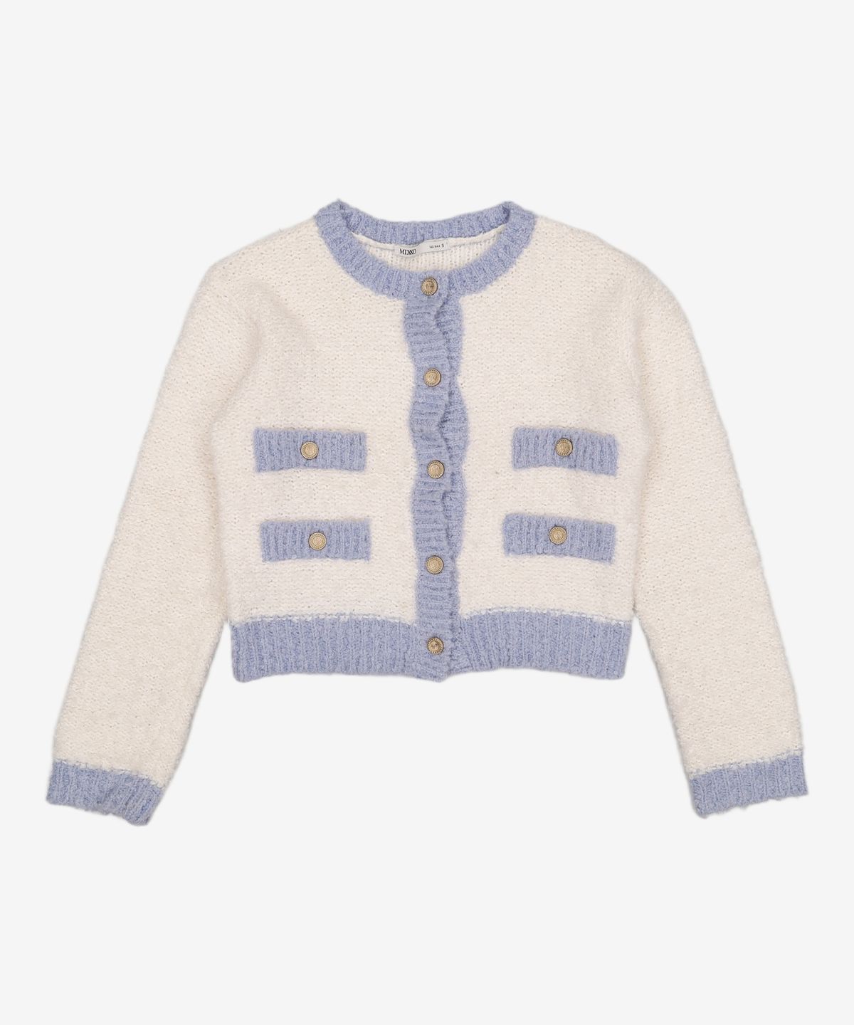 미쏘(MIXXO) 배색 부클 가디건 MIWCKCV21T S