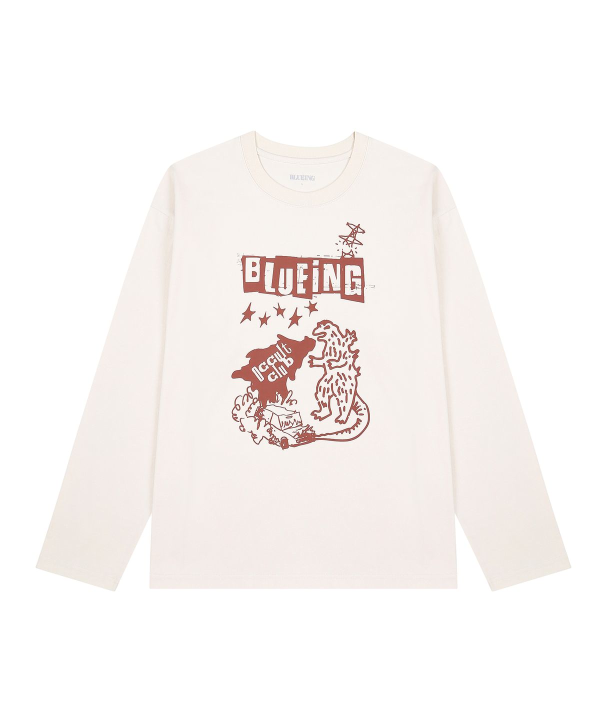 블루잉(BLUEING) BLUEING OCCULT CLUB LONG SLEEVE [CREAM]