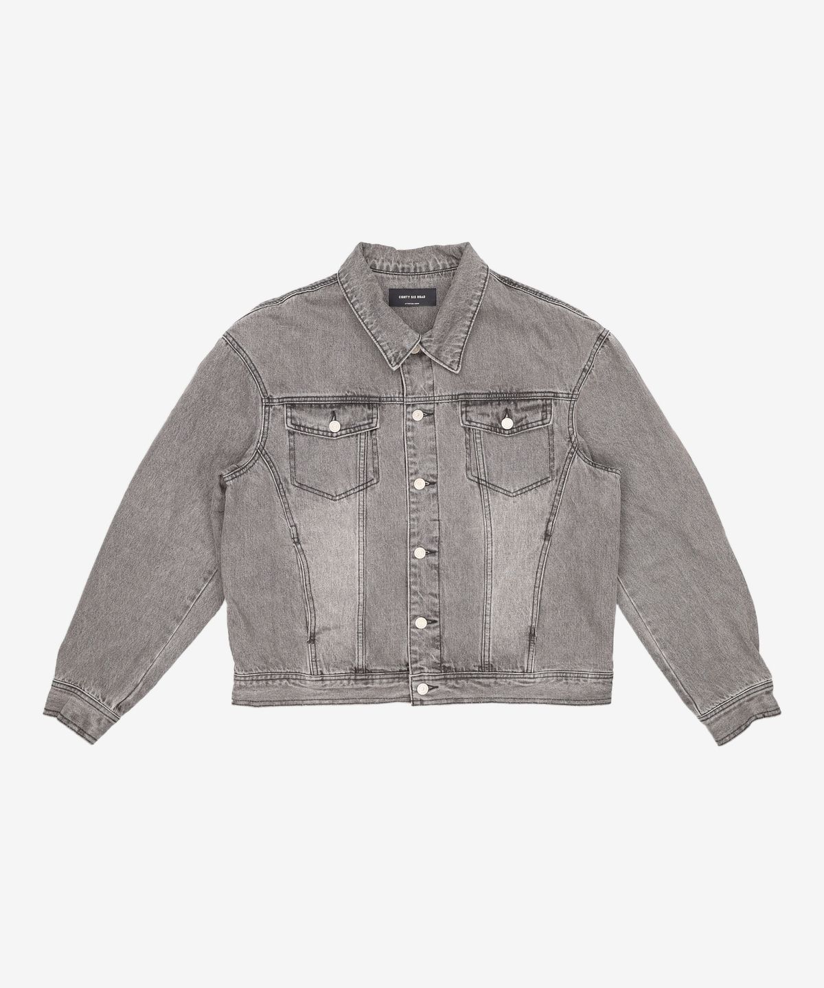 86로드(86ROAD) SOLID WASHING DENIM TRUCKER GREY L
