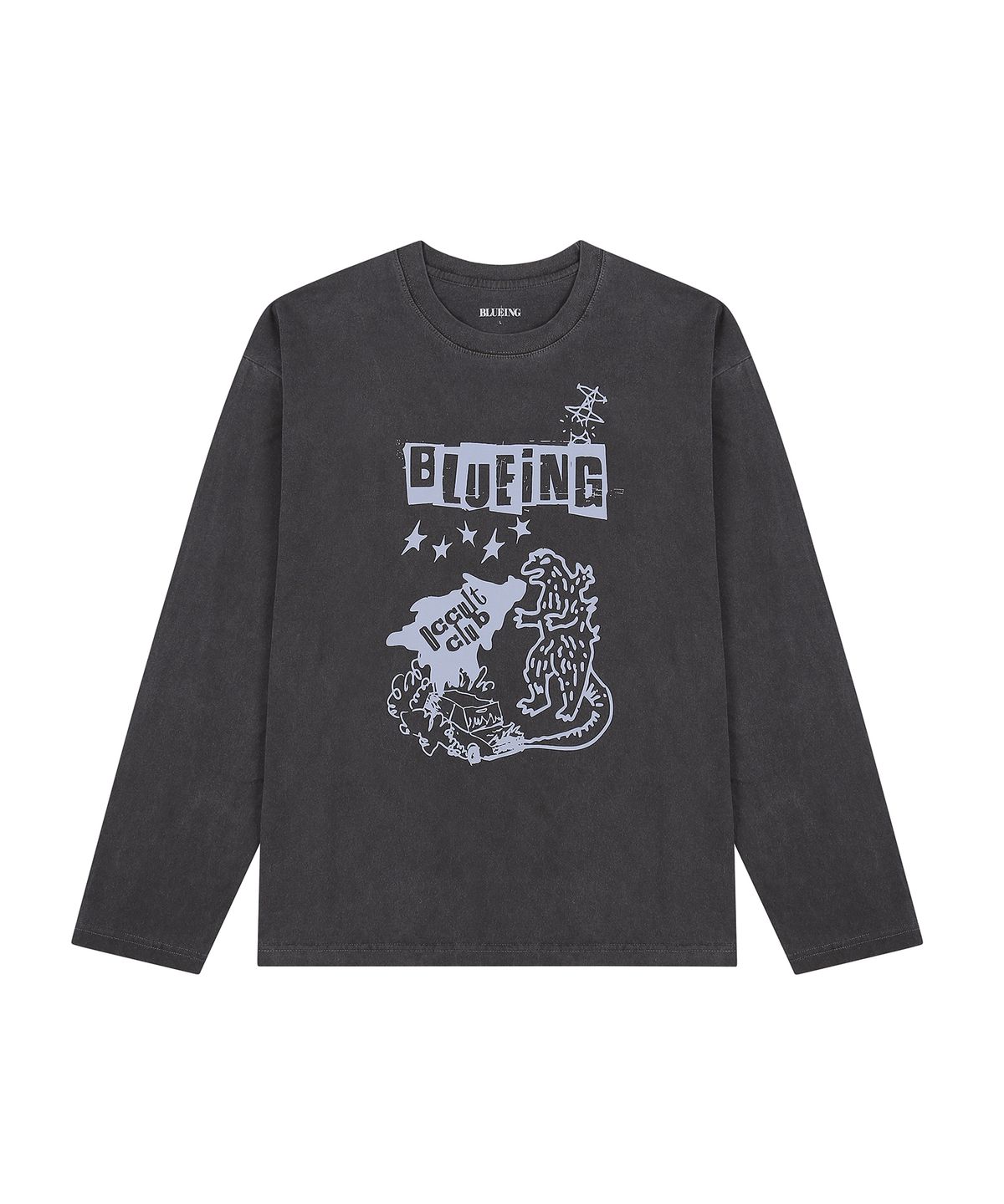 블루잉(BLUEING) BLUEING OCCULT CLUB LONG SLEEVE [PIGMERNT CHARCOAL]