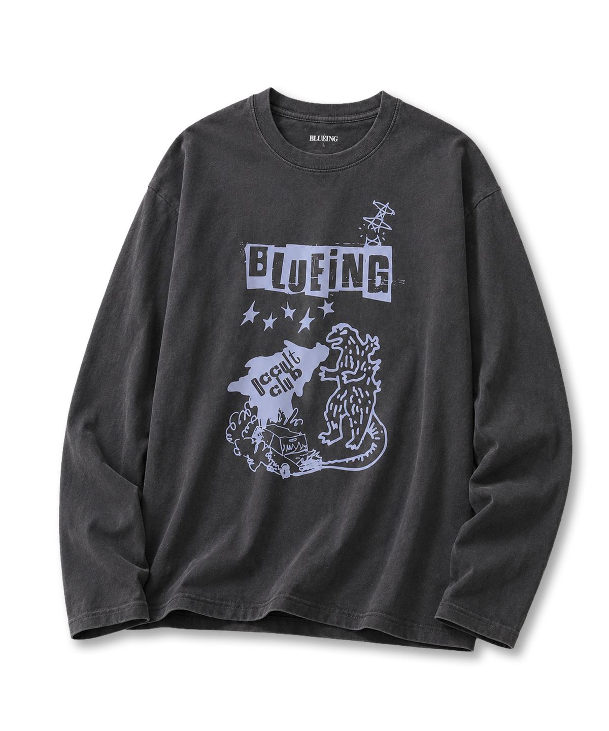 블루잉(BLUEING) BLUEING OCCULT CLUB LONG SLEEVE [PIGMERNT CHARCOAL]