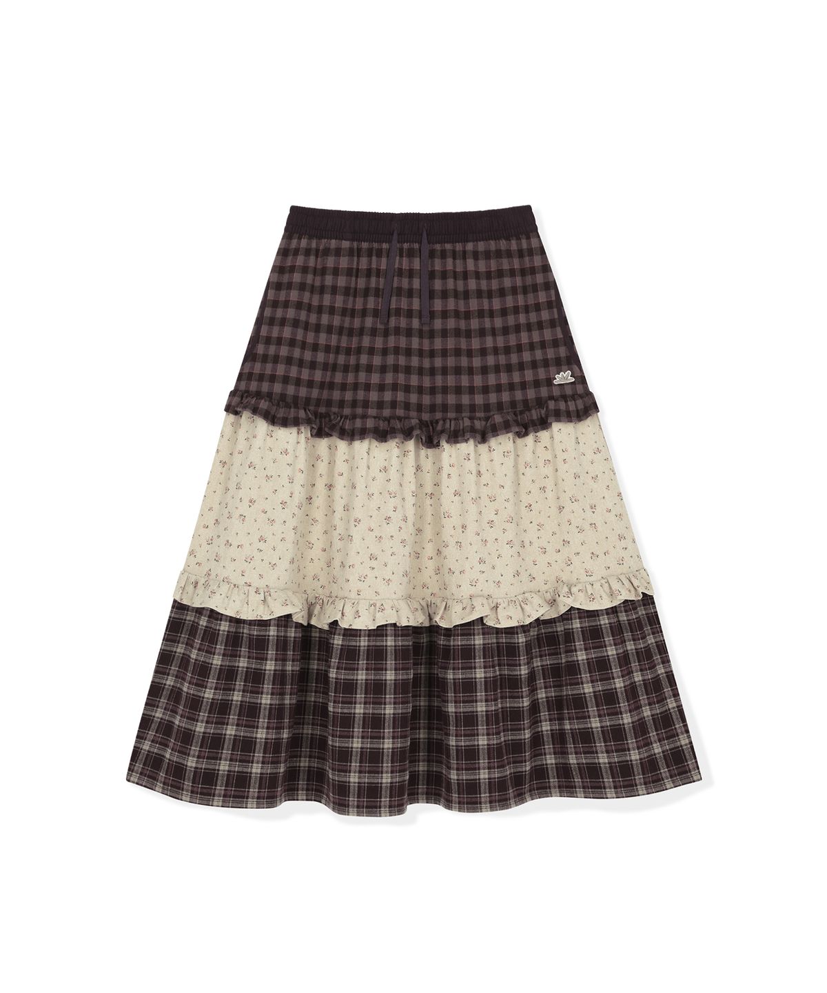 썬러브투어(SUNLOVETOUR) W Frill Flannel Long Skirt Purple