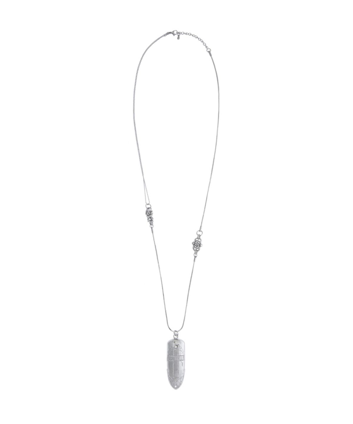 러브이즈트루(LUVISTRUE) RL SHIELD NECKLACE(SILVER)