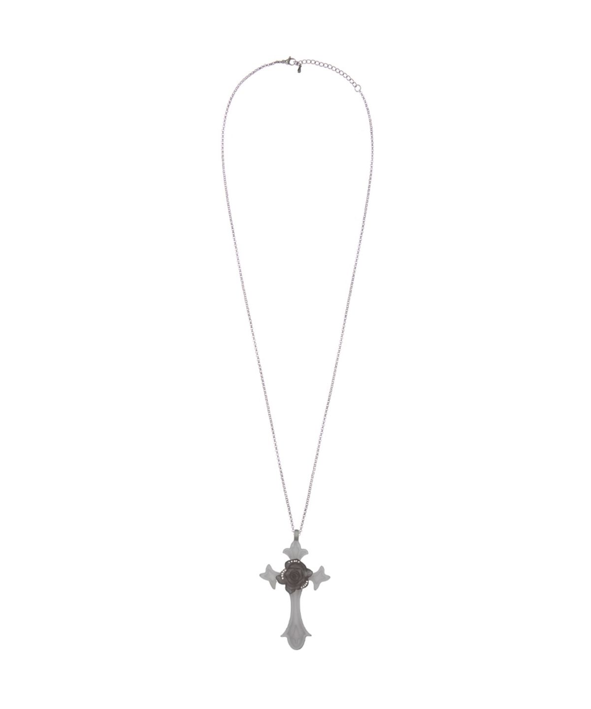 러브이즈트루(LUVISTRUE) RL ROSE CROSS NECKLACE(BLACK)