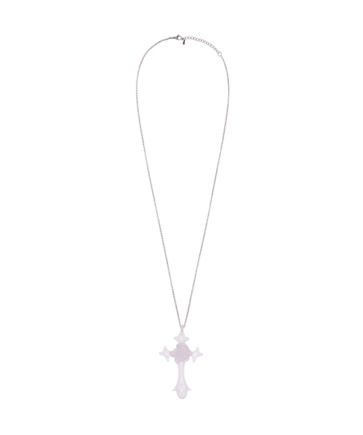 러브이즈트루(LUVISTRUE) RL ROSE CROSS NECKLACE(PURPLE)