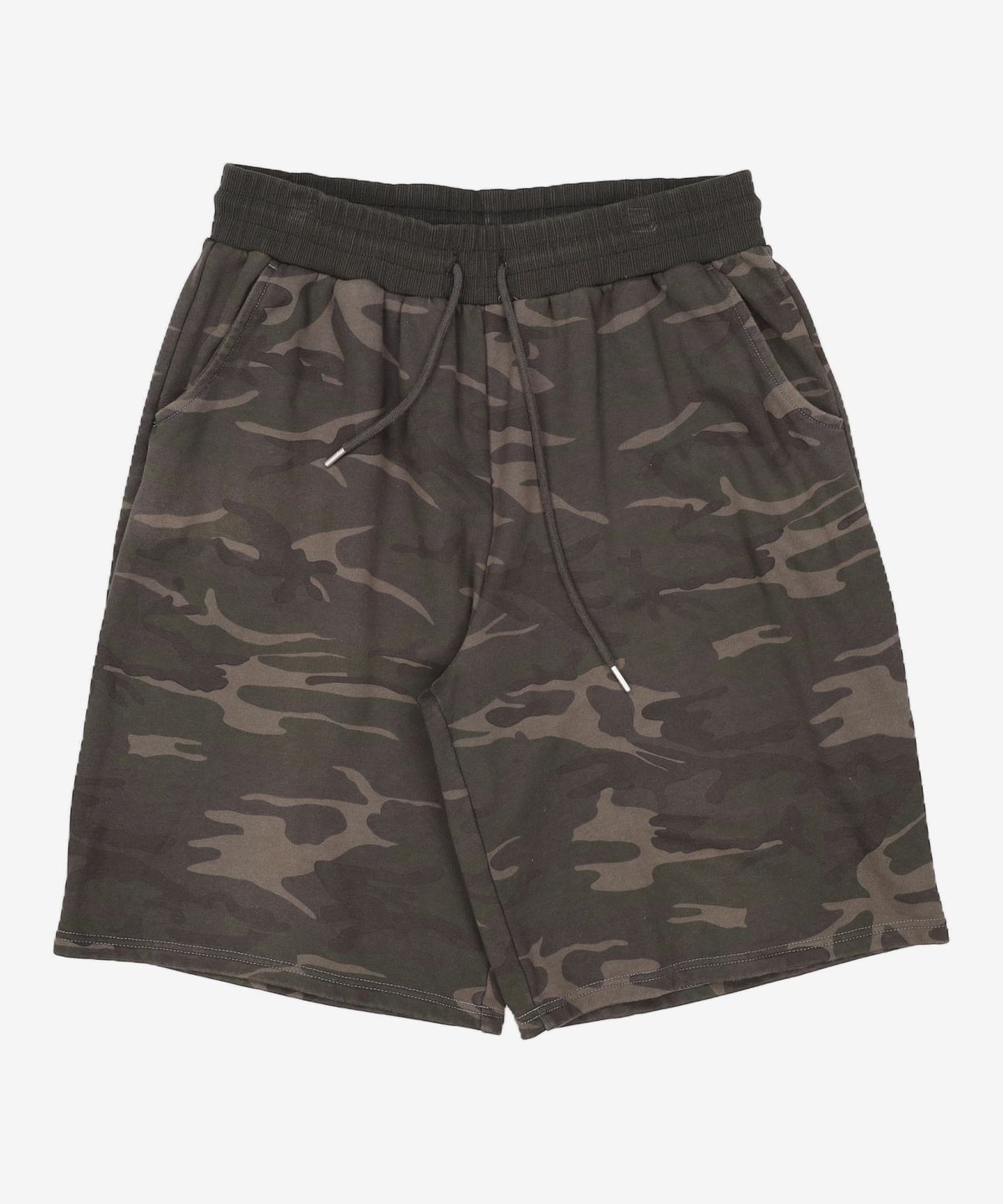 엑스컨테이너(EXCONTAINER) 빈티지 카모 버뮤다 스웻 팬츠 (DEEP KHAKI) XL