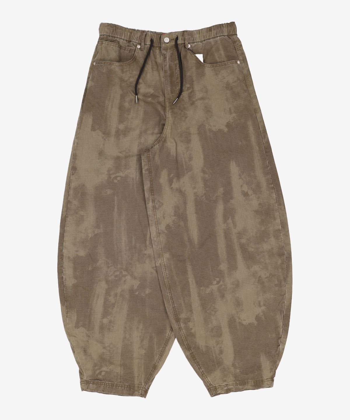 기철(KICHUL) Printed balloon cotton pants (khaki) L