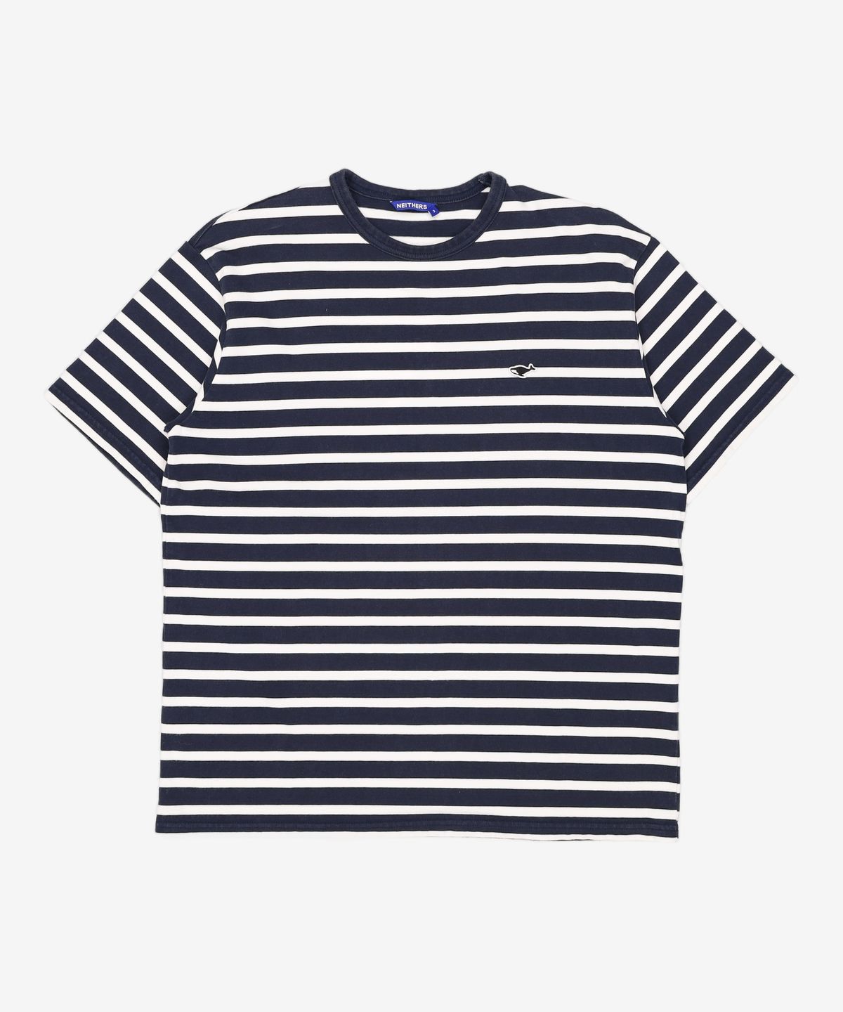 네이더스(NEITHERS) BASIC STRIPE S/S T-SHIRT (CHARCOAL STRIPE) 3