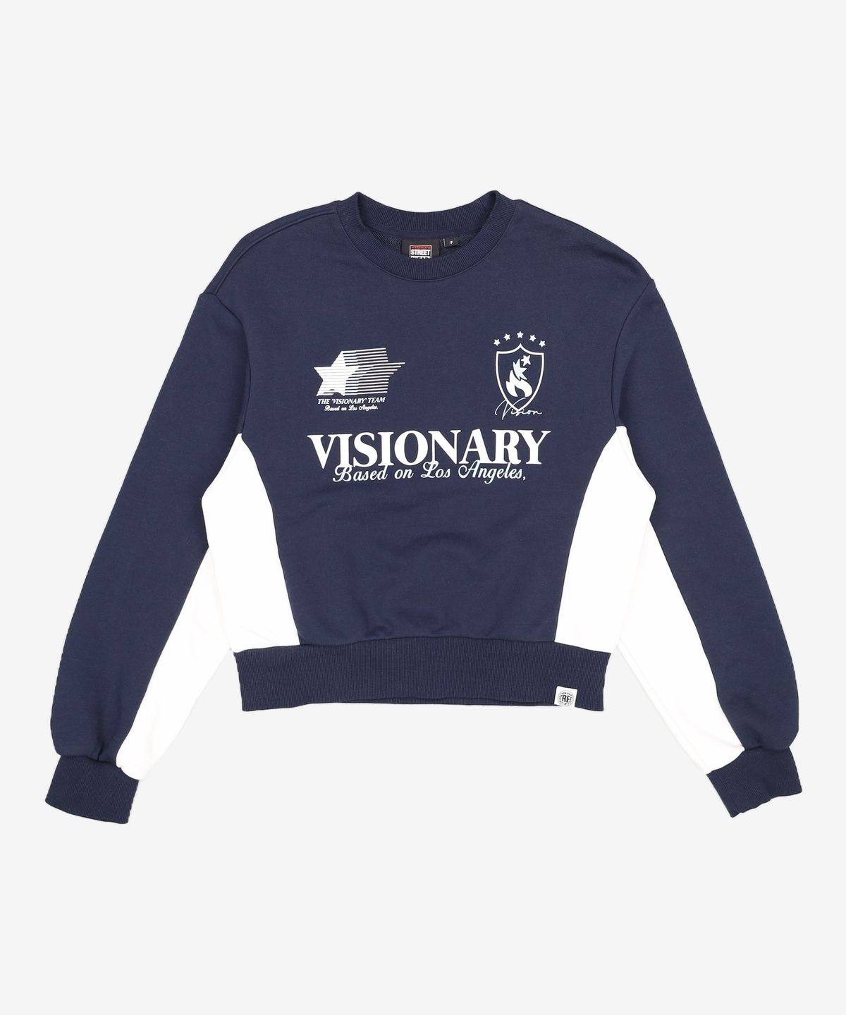 비전스트릿웨어(VISION STREETWEAR) VSW Crop Football Crewneck Navy FREE