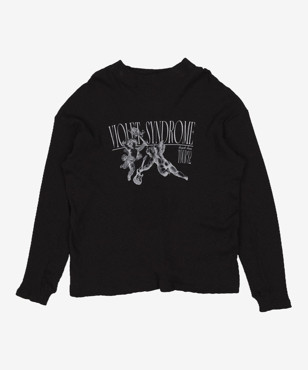서피스에디션(SURFACE EDITION) ROCK&ROLL CUPID RIB TSHIRT_BLACK L