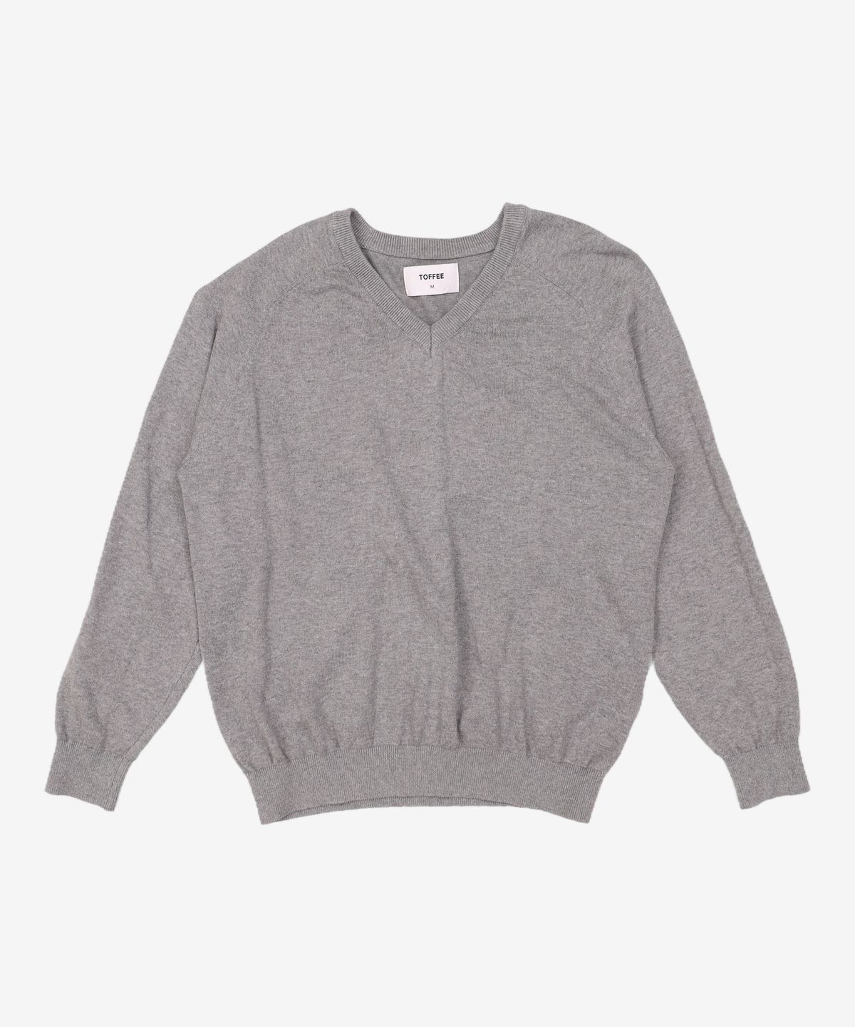토피(TOFFEE) 래글런 브이넥 니트 (GREY) M