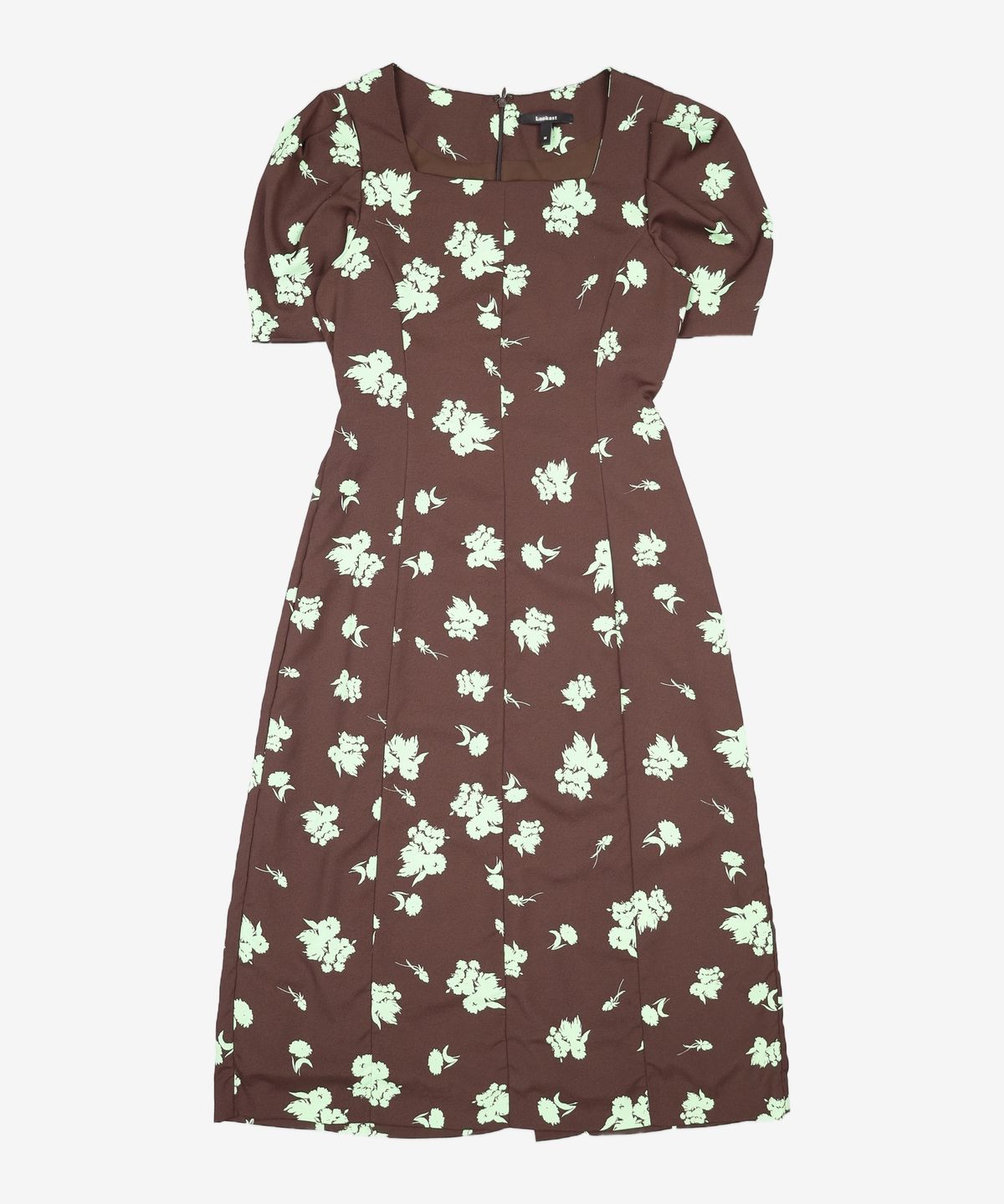 룩캐스트(LOOKAST) BROWN RACHEL PRINT DRESS (브라운 레이첼 프린트 드레스) M