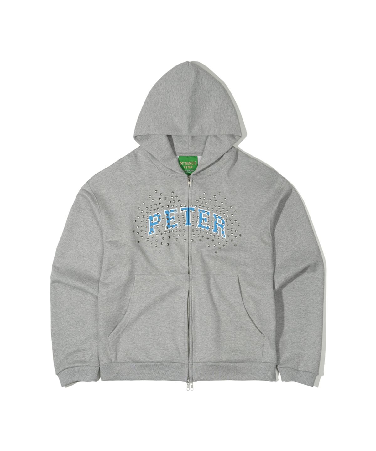 마이네임이즈피터(MYNAMEISPETER) PETER STUD ZIP HOODIE - GRAY