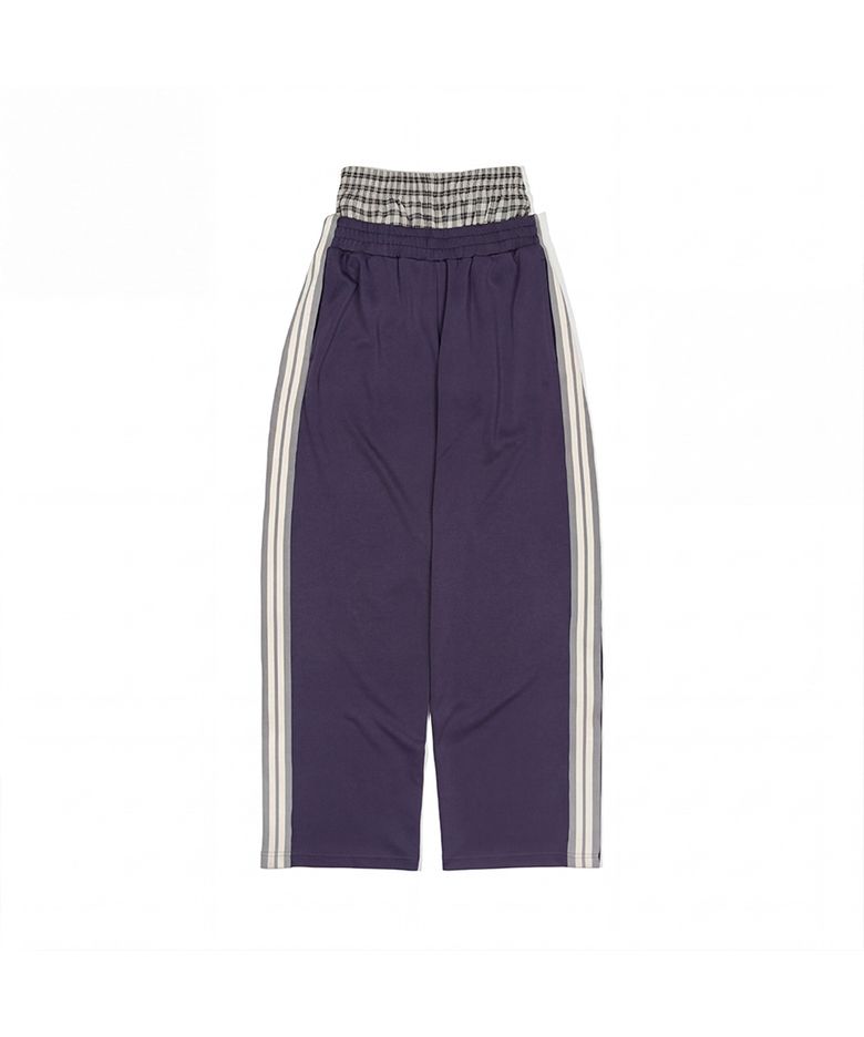 (W) PETER LAYERED TRACK PANTS - GRAPHITE NAVY