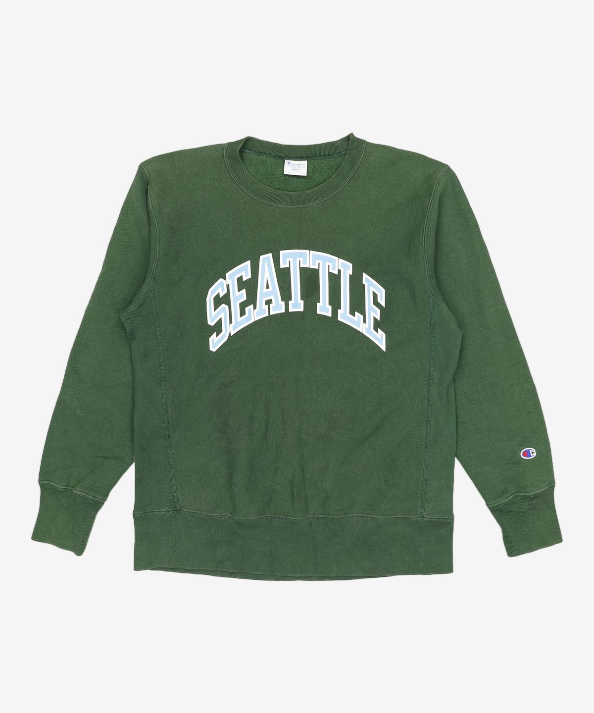 챔피온(CHAMPION) 리버스위브 블루택 기모 그래픽 스웨트셔츠 Normal Green L