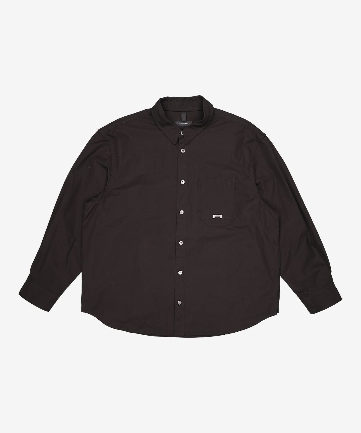 커스텀멜로우(CUSTOMELLOW) Black 2-Collar Detail Side Slit Shirt_CWSAM25203BKX 110
