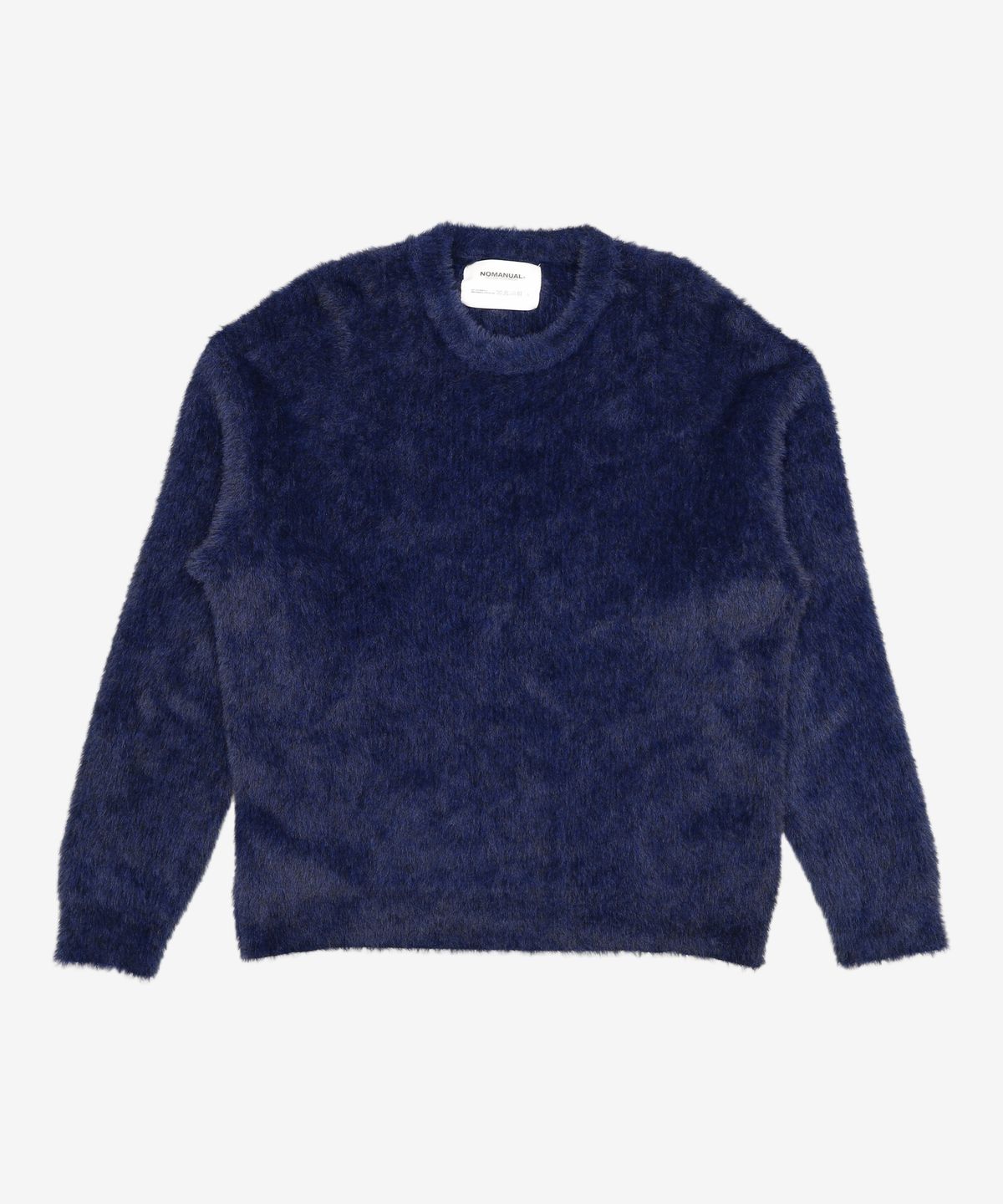 노매뉴얼(NOMANUAL) CROPPED HAIRY KNIT - DUSK L