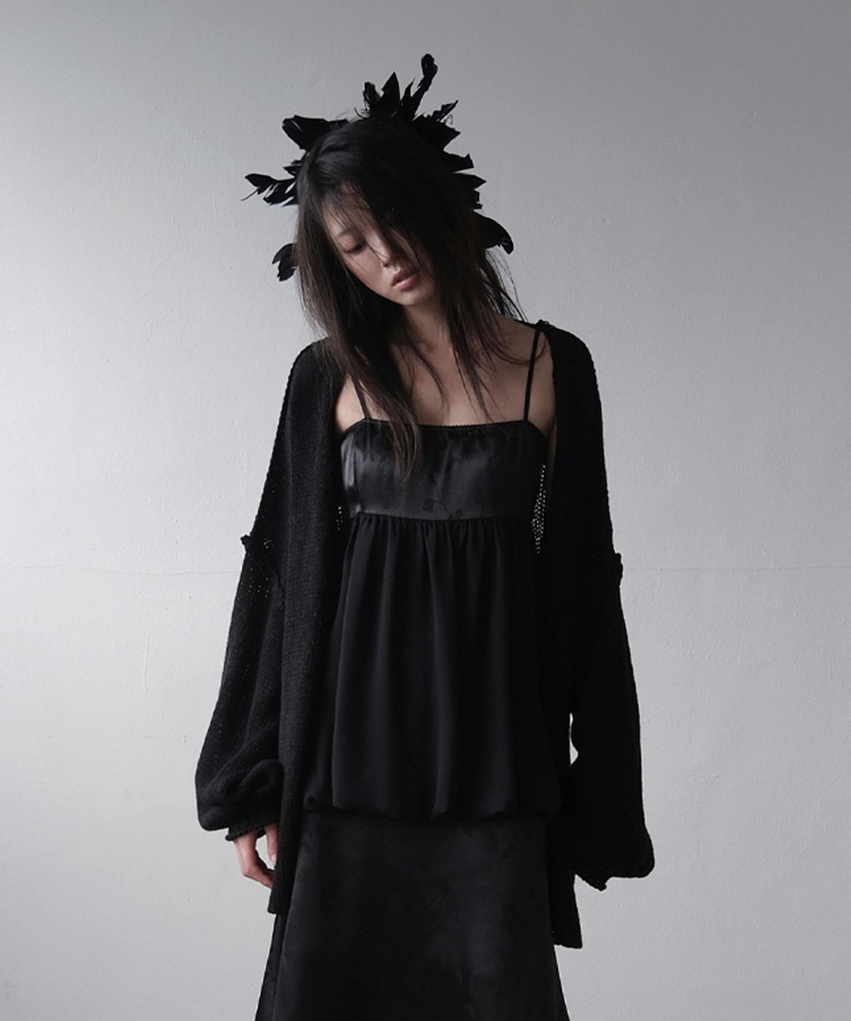 이오담(IODAM) IVY KNIT CARDIGAN (black)