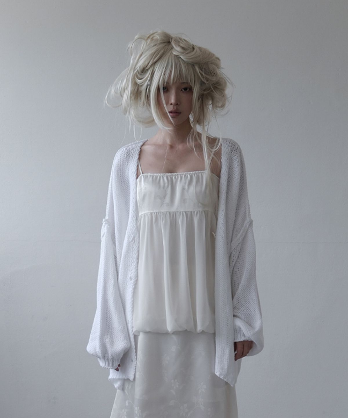 이오담(IODAM) IVY KNIT CARDIGAN (white)