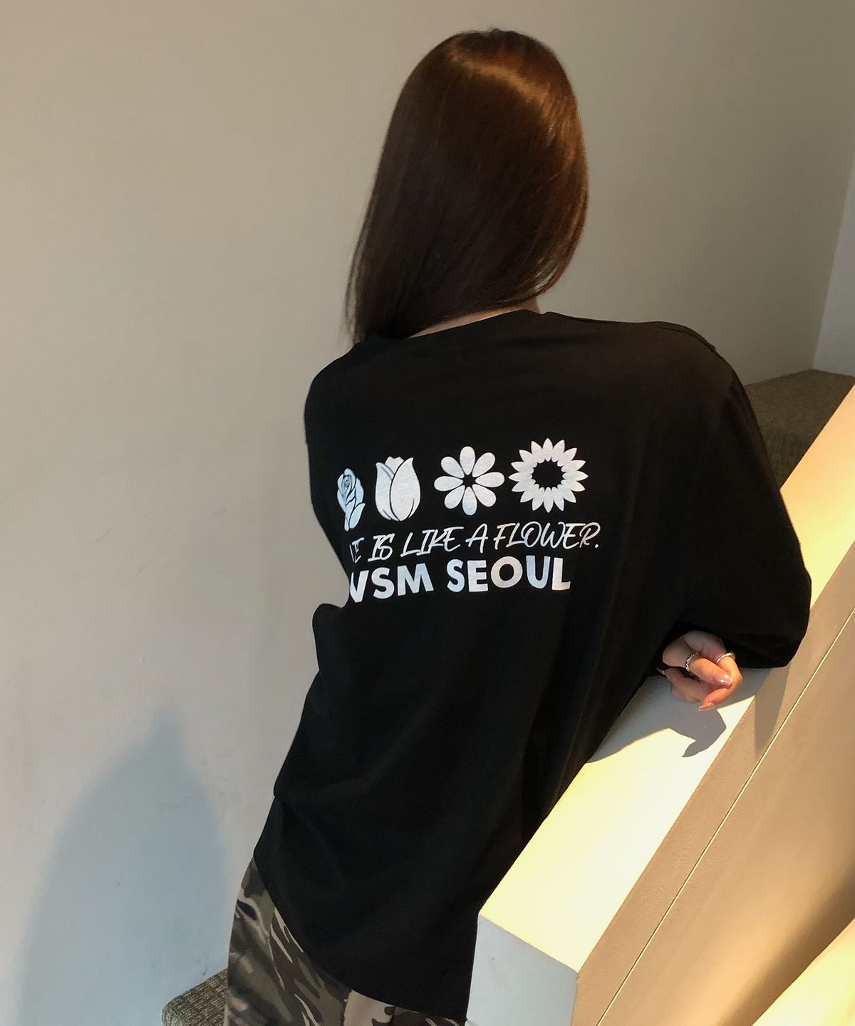 해비즘(HAVISM) NAME CARD L/S TEE(BLACK)