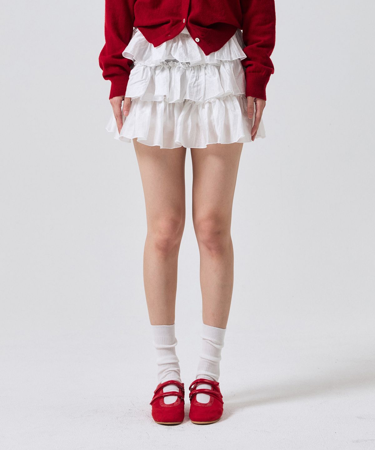 아리킴(ARIKIM) IVY MINI CANCAN SKIRT PANTS / WHITE