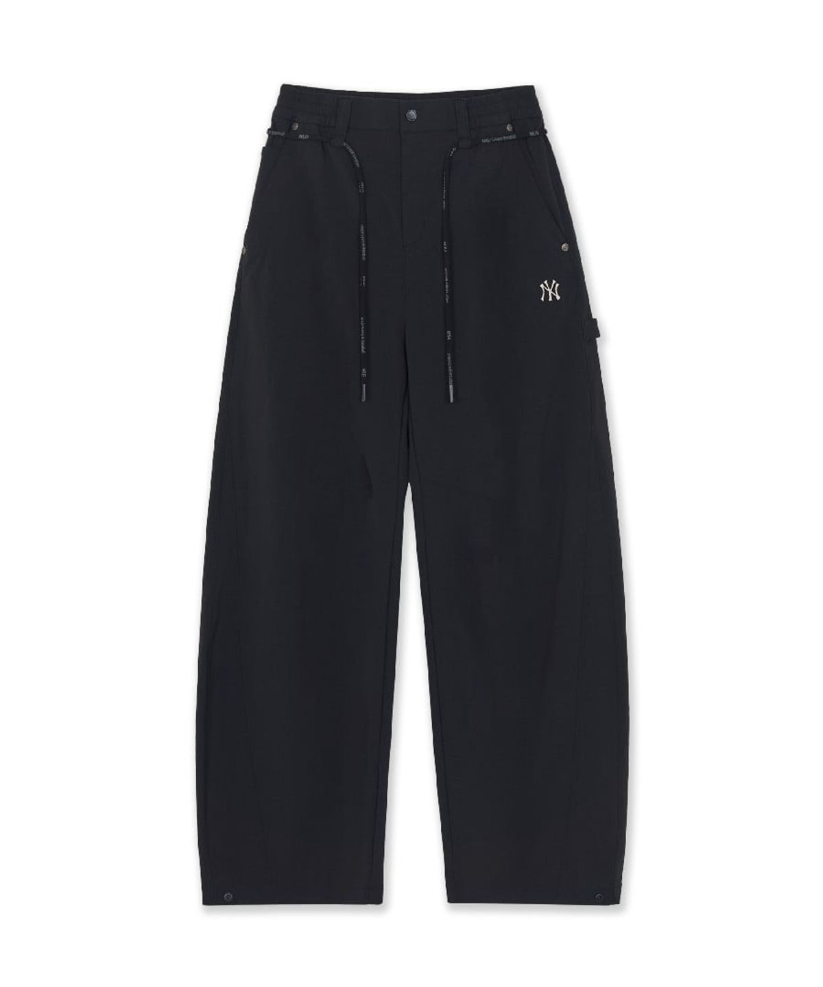 엠엘비(MLB) 여성 코튼터치 스트링 커브드 와이드 팬츠 NY (Black)
