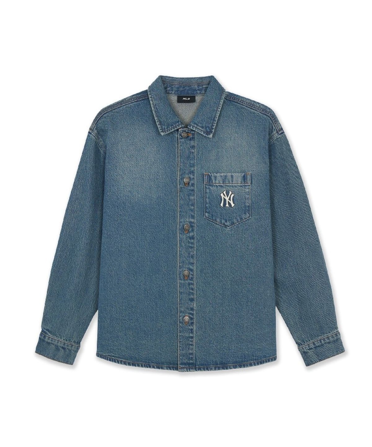 엠엘비(MLB) 바시티 로고 데님셔츠 NY (Indigo)