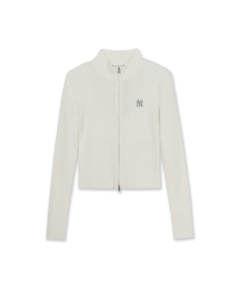 여성 베이직 립 집업 가디건 NY (Cream)