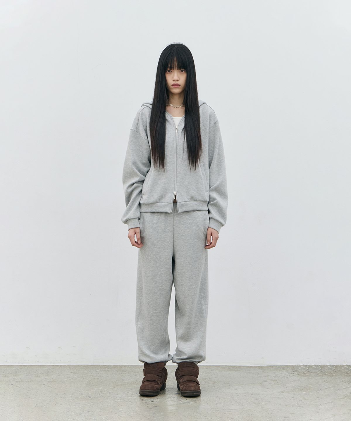 로움(ROWM) SOFT CONTOUR EASY PANTS (GRAY/MINT)