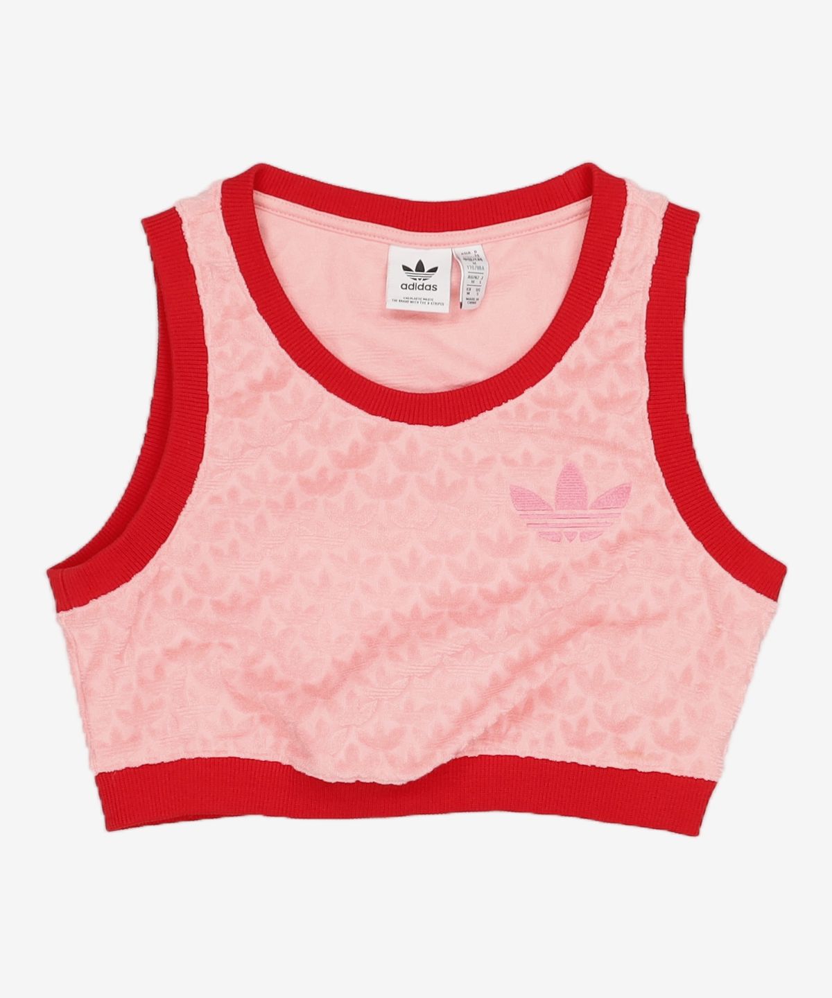 아디다스(ADIDAS) 아디컬러 70s 모노그램 크롭탑 - 핑크 / IB2041 M