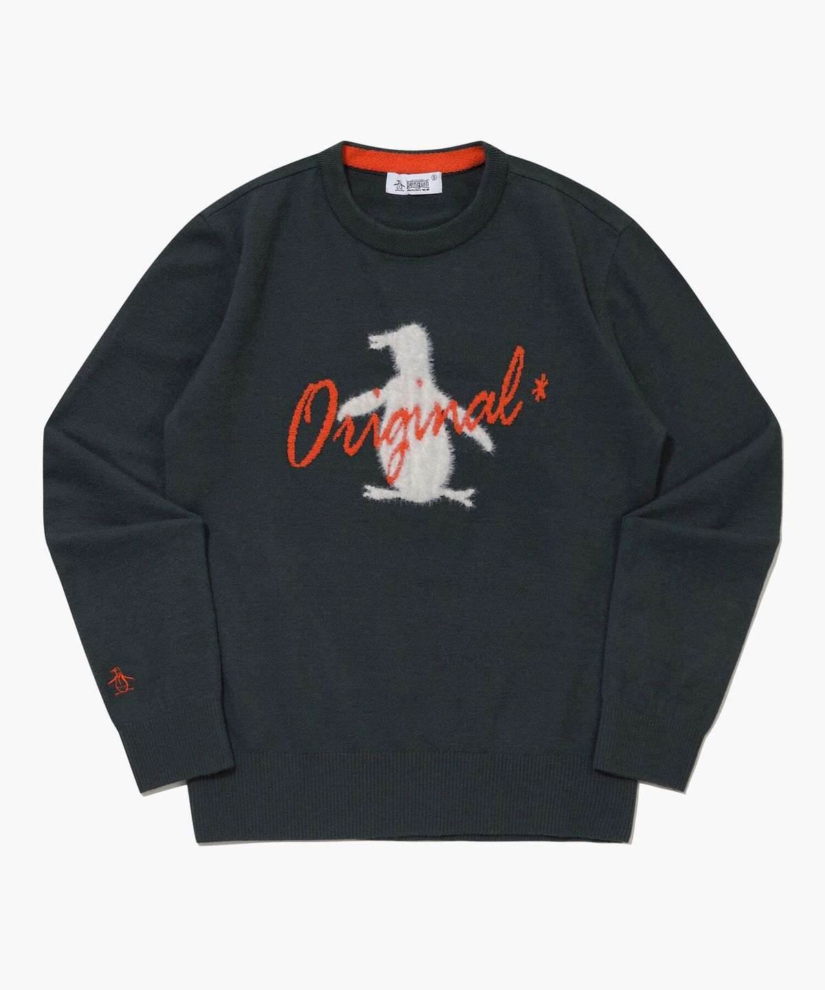 펭귄 바이 먼싱웨어(penguin by munsingwear) 여성 펭귄 원포인트 그래픽 스웨터 딥그린 MR322PSW91