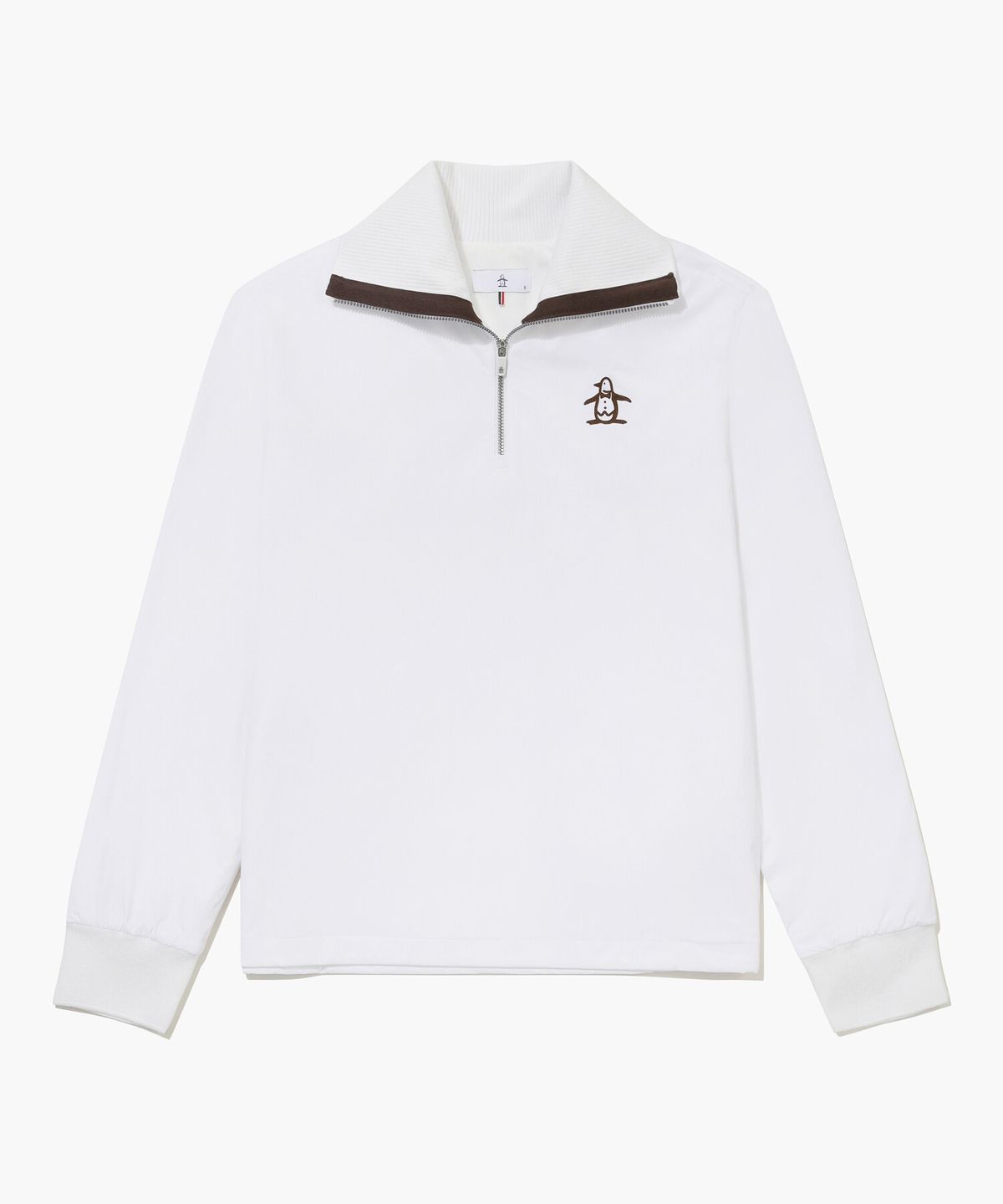 먼싱웨어(MUNSINGWEAR) 여성 우븐 레글란 져지 안감 맨투맨 아이보리 MR322LTL91